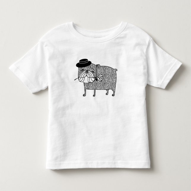 Disappointed Bulldog: Sad Romance Toddler T-Shirt (Front)