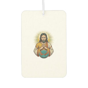 Disappointed Jesus Deflated Exercise Ball Gym Fail Car Air Freshener