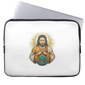 Disappointed Jesus Deflated Exercise Ball Gym Fail Laptop Sleeve
