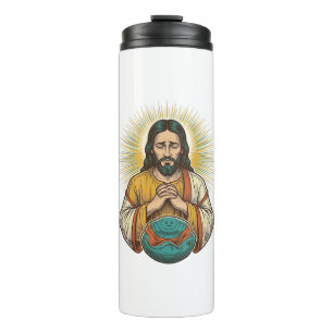 Disappointed Jesus Deflated Exercise Ball Gym Fail Thermal Tumbler