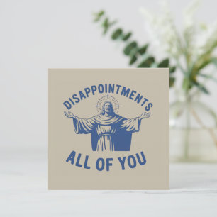 Disappointments All of You Retro Jesus Meme Funny Invitation