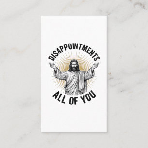 Disappointments All Of You Vintage Religious Shirt Business Card