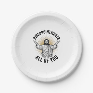 Disappointments All Of You Vintage Religious Shirt Paper Plate