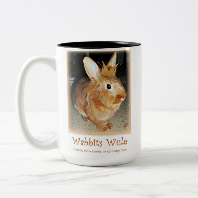 Disapproving Bunny Rabbit Mug (Left)