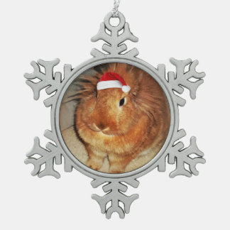 Disapproving Bunny Rabbit Santa Ornament