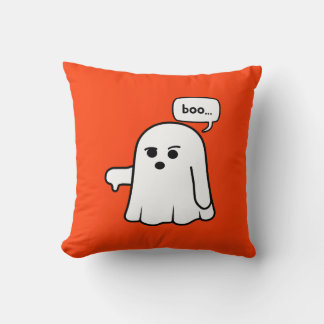 Disapproving Ghost Boo Throw Pillow