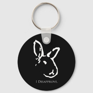 Disapproving Rabbits Keychain