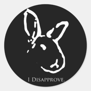 Disapproving Rabbits Sticker