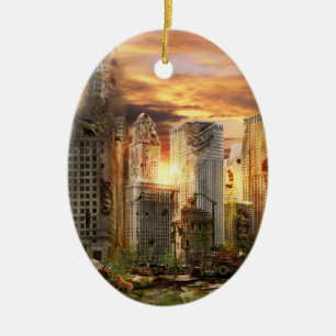 Disaster - Chicago, IL - Gotta walk the dog Ceramic Ornament