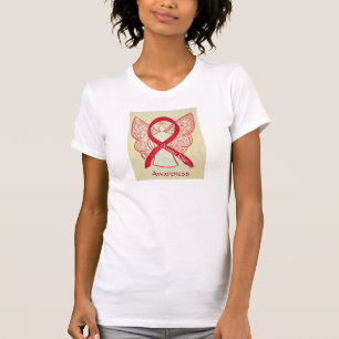 Disaster Relief Awareness Red Ribbon Angel Shirt
