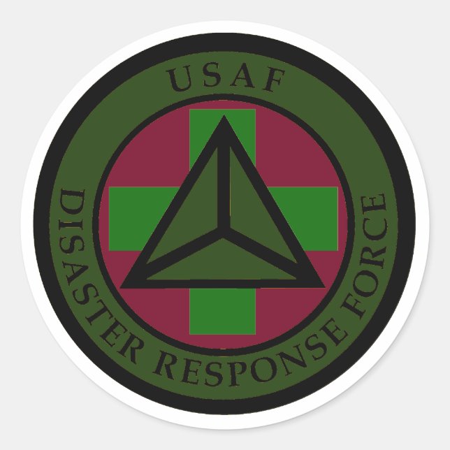 Disaster Response Force (Woodland Camo) Sticker (Front)