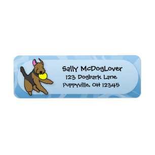 Disc Dog Airedale Terrier Return Address Label