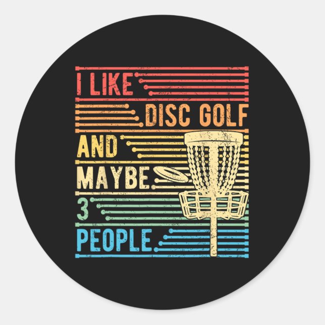 Disc Golf _3  Classic Round Sticker (Front)