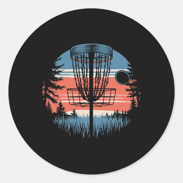 Disc Golf _6  Classic Round Sticker (Front)