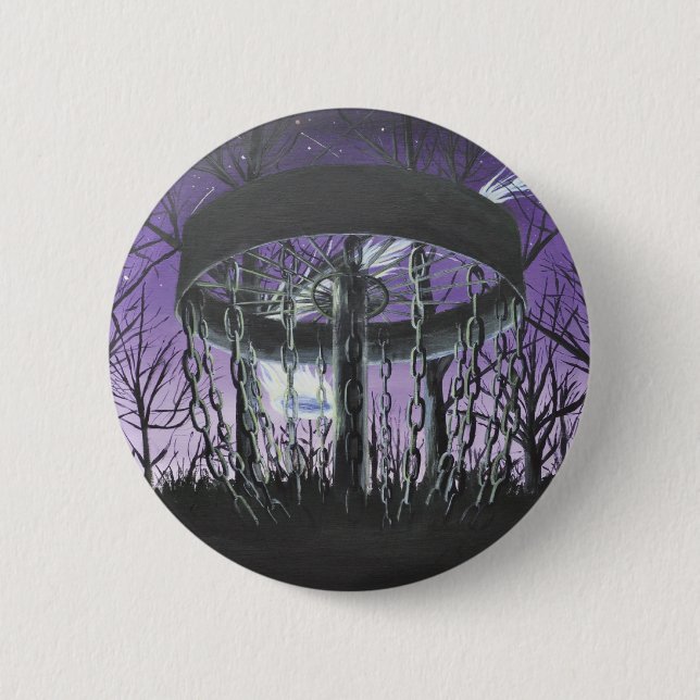 disc golf 6 cm round badge (Front)