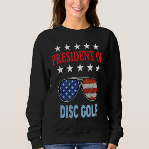 Disc Golf Accessories  USA Flag Disc Golf Saying Sweatshirt