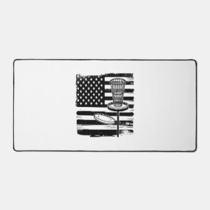 Disc Golf American Flag Desk Mat