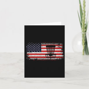 Disc Golf American Flag - Red White And Blue Card
