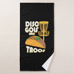 Disc Golf And Tacos Bath Towel