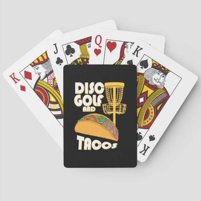 Disc Golf And Tacos Playing Cards (Back)