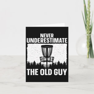 Disc Golf Art For Grandpa Men Dad Disc Golf Player Card