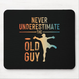 Disc Golf Art For Men Grandpa Disc Golfer Disc Gol Mouse Pad