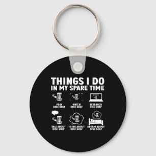 Disc Golf Art For Men Women Kid Disc Golf Player D Key Ring
