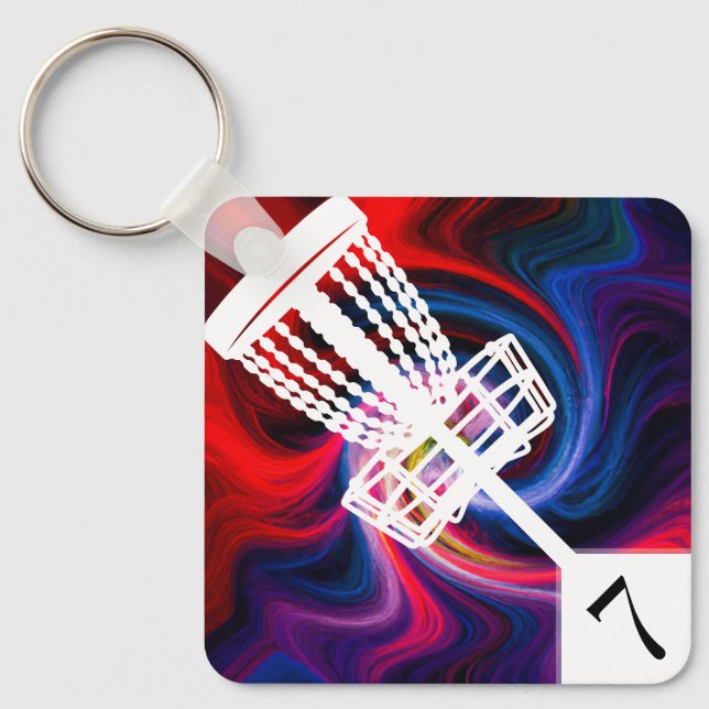 Disc Golf Bag Tag Key Ring (Front)