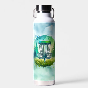 Disc Golf Basket   Best Dad by Par Water Bottle