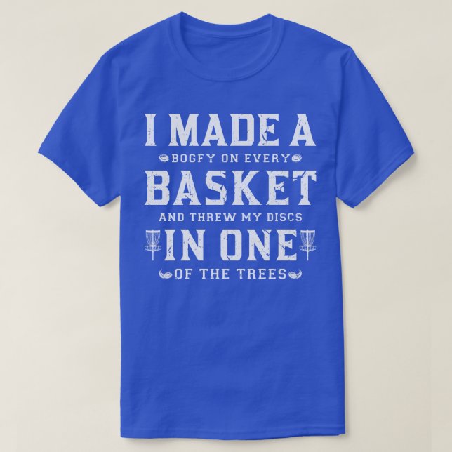 Disc Golf Basket Frisbee Golf T-Shirt (Design Front)