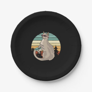 Disc Golf Basket Funny Cat Gift Player Paper Plate