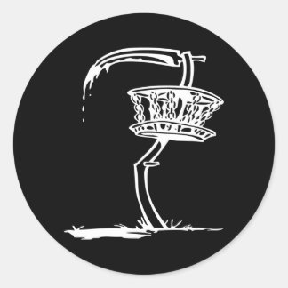 Disc Golf Basket Reaper Sickle Gift Funny Men Classic Round Sticker
