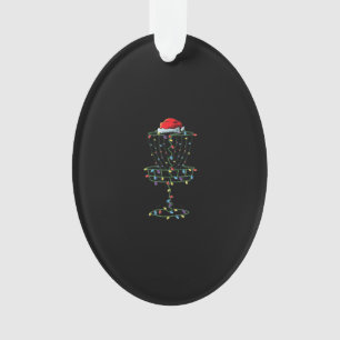 Disc Golf Basket Santa Disc Golf Frisbee Golfer Ornament