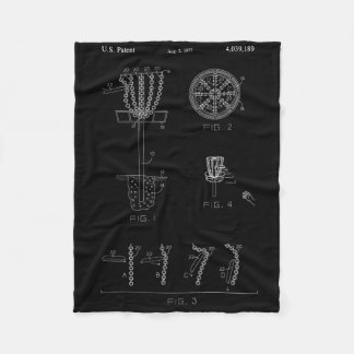 Disc Golf Basket Target Patent Design - Frolf  Fleece Blanket