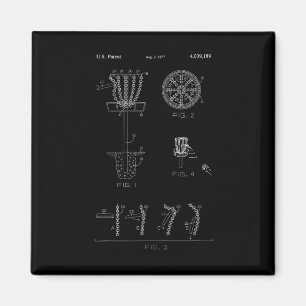 Disc Golf Basket Target Patent Design - Frolf Magnet