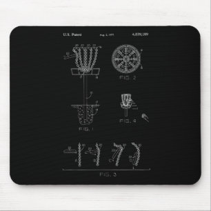 Disc Golf Basket Target Patent Design - Frolf Mouse Pad
