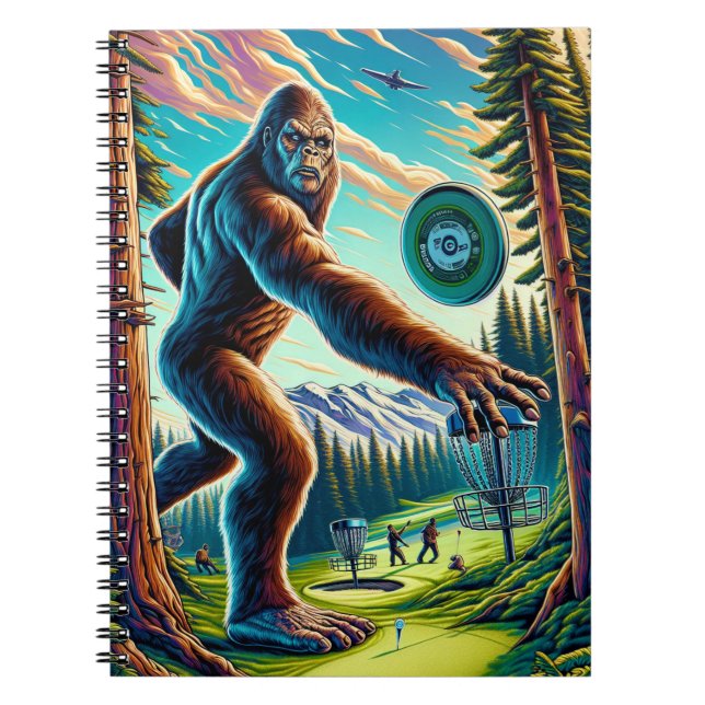 Disc Golf Bigfoot in the Woods Notebook (Front)
