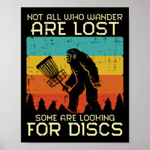 Disc Golf Bigfoot Sasquatch Frisbee Frolf Men Wome Poster