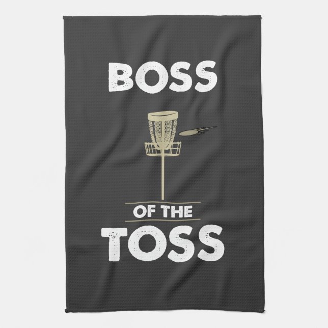 Disc Golf - Boss of the Toss Tea Towel (Vertical)