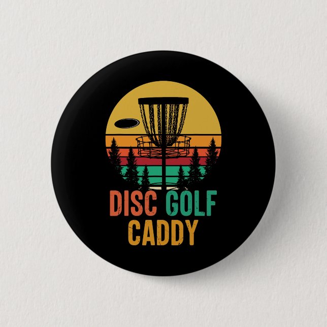 Disc Golf Caddy  6 Cm Round Badge (Front)
