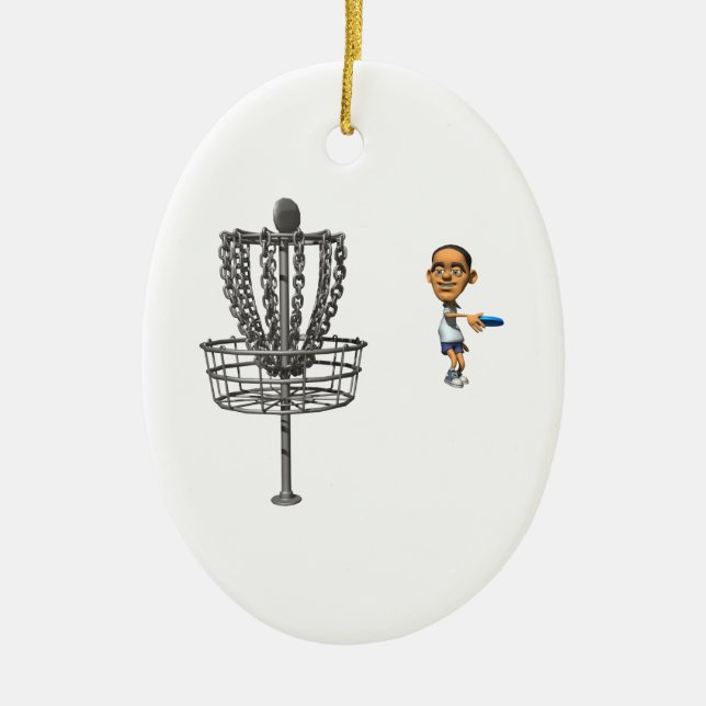 Disc Golf Ceramic Ornament (Front)