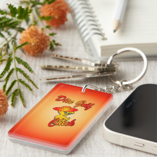 Disc Golf Chick #5 Key Ring