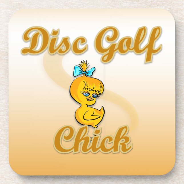 Disc Golf Chick  Coaster (Front)