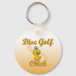 Disc Golf Chick  Key Ring