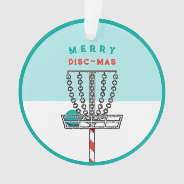 Disc Golf Christmas Collectable Ornament (Front)