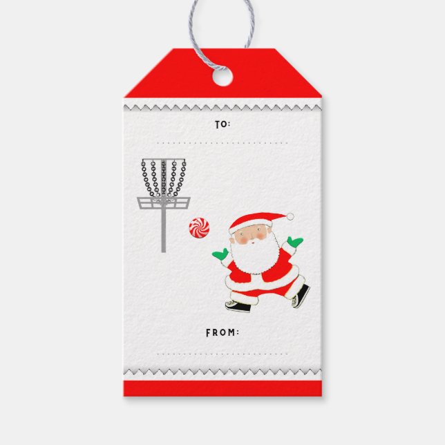 Disc Golf Christmas Gift Tags (Front)