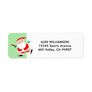 Disc Golf Christmas Holiday Label Return Address Label