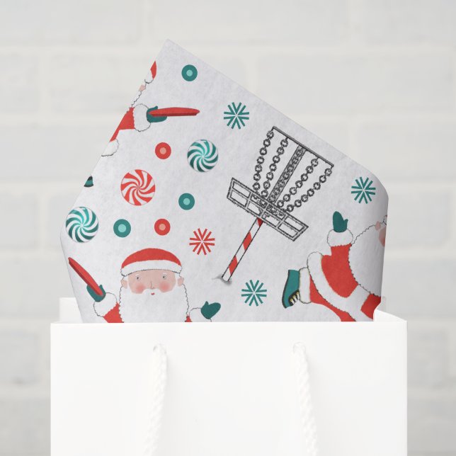 Disc Golf Christmas Holiday Tissue Paper (Gift Bag)
