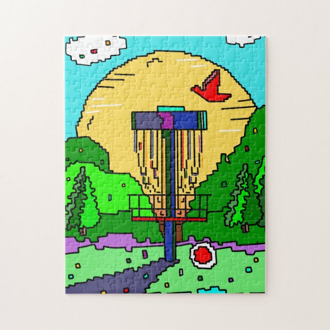 Disc Golf Course Summer Sunshine Jigsaw Puzzle (Vertical)