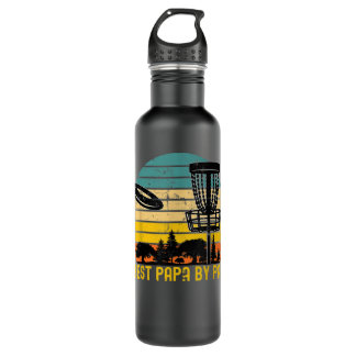 Disc Golf Dad Present - Best Papa By Par Disc Golf 710 Ml Water Bottle